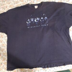 Grateful Dead - 5XL Grateful Dead T-shirt Navy Blue with Band in white relief.